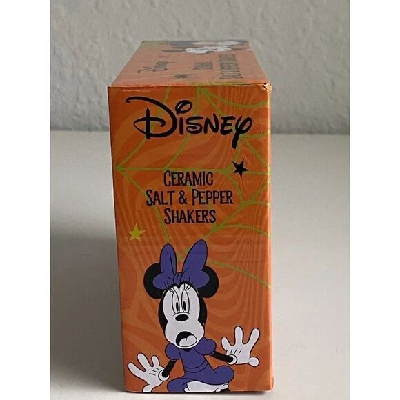 Disney Mickey & Minnie Mouse Ghost Salt & Pepper Shakers Halloween Ceramic NEW - Picture 8 of 12